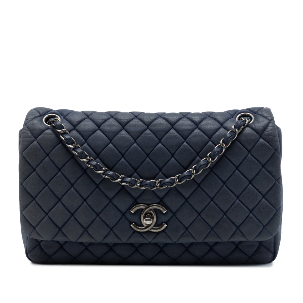 Pre-Loved Chanel Large Quilted Iridescent Calfskin New Bubble Flap